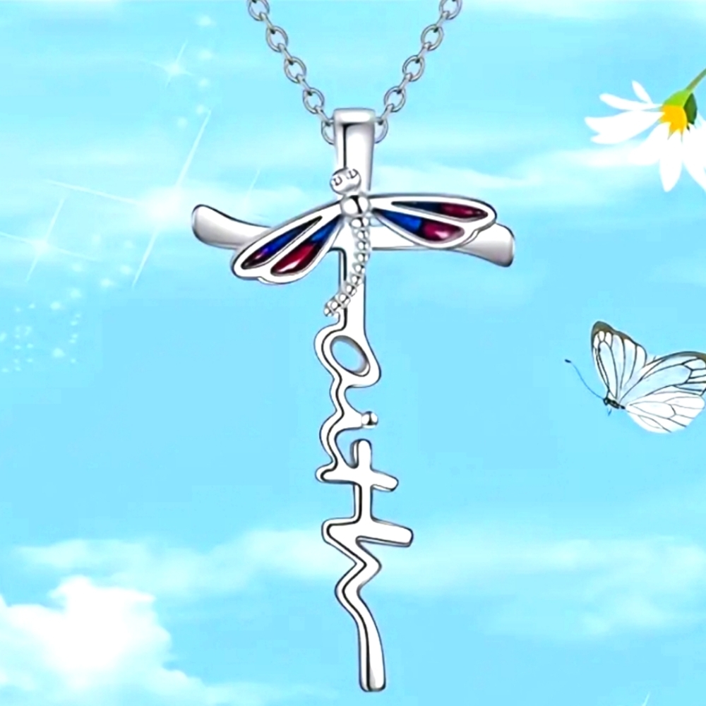 Dragonfly Faith Necklace